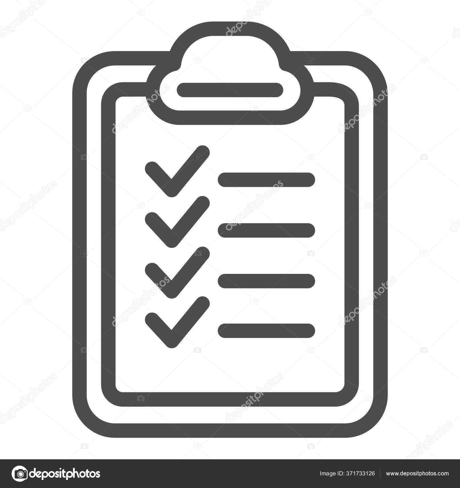 Checklist line icon. List vector illustration isolated on white