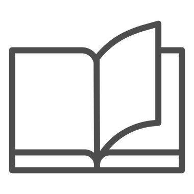 Kitap satırı simgesi. Eğitim vektörü illüstrasyonu beyaza izole edildi. Web ve uygulama için tasarlanmış tasarım tasarımı öğreniliyor. Eps 10.