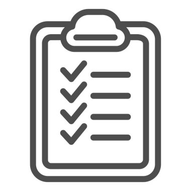 Kontrol listesi simgesi. Beyaz üzerine izole edilmiş vektör illüstrasyonunu listele. Web ve uygulama için tasarlanmış Checkboard tasarımı. Eps 10.