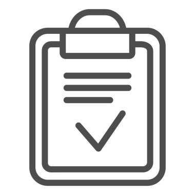 Pano çizimi simgesi. Beyazda izole edilmiş vektör çizimi tamamlandı. Web ve uygulama için tasarlanmış ana hatları kontrol eden kağıt tasarımı. Eps 10.