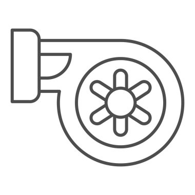 Araba filtresi ince çizgi simgesi. Otomatik hava filtresi vektör illüstrasyonu beyazda izole edildi. Araba parçası tasarımı, web ve uygulama için tasarlanmış. Eps 10.