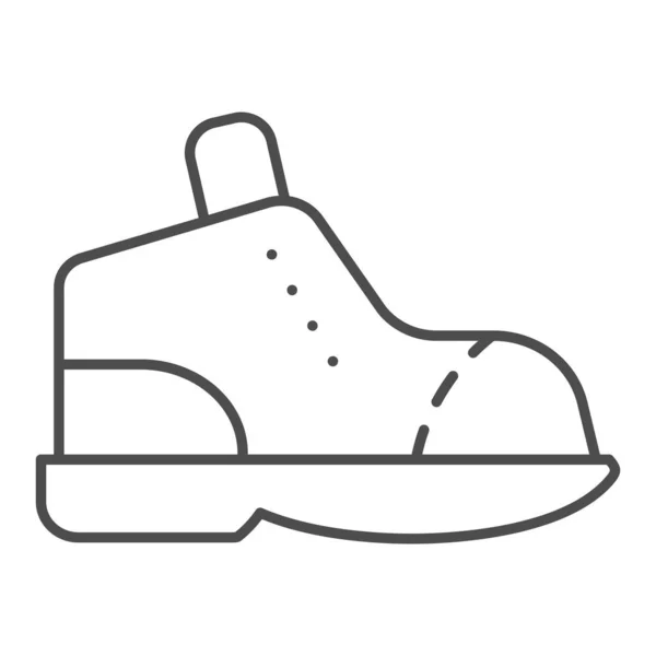 Icône de ligne mince de démarrage. Illustration vectorielle de chaussures isolée sur blanc. Bottes de randonnée design de style contour, conçu pour le web et l'application. Eps 10 . — Image vectorielle