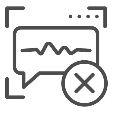 Ses tanıma simgesi reddedildi. Ses tanımlaması yanlış vektör illüstrasyonu beyazda izole edildi. Ses doğrulama hatası tasarımı, web ve uygulama için tasarlandı. Eps 10.