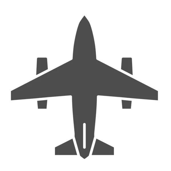 Plane solid icon, air transportation symbol, aircraft vector sign on white background, airplane icon in glyph style for mobile concept and web design. Vector graphics. — Stock Vector