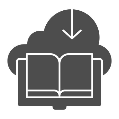 Kitap somut simgesi indirildi. Beyaz üzerine izole edilmiş kitap vektör illüstrasyonlu bulut. Web ve uygulama için tasarlanmış defter kabartma tasarımı kaydet. Eps 10.