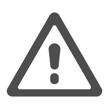 Dikkat işareti simgesi. Uyarı işareti vektör illüstrasyonu beyaza izole edildi. Web ve uygulama için tasarlanmış kabartma stili tasarımı uyar. Eps 10.