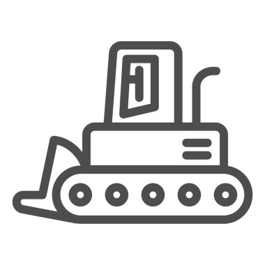 Kazı çizgisi simgesi. Kazıcı vektör illüstrasyonu beyazda izole edildi. Web ve uygulama için tasarlanmış makine tasarımı. Eps 10.