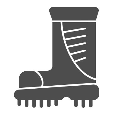 Sağlam bir simge. Çalışan bot vektör çizimi beyaza izole edildi. Koruyucu ayakkabı kabartma tasarımı, web ve uygulama için tasarlanmış. Eps 10.