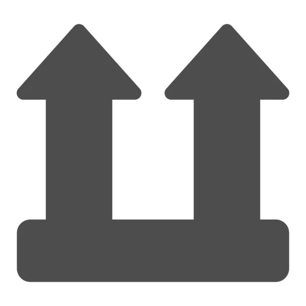 Знак вантажопідйомності значок твердого значка. Завантажити символ зі стрілкою Векторні ілюстрації ізольовані на білому. Дизайн підйомного стилю гліфів, розроблений для веб та додатків. Епс 10 . — стоковий вектор