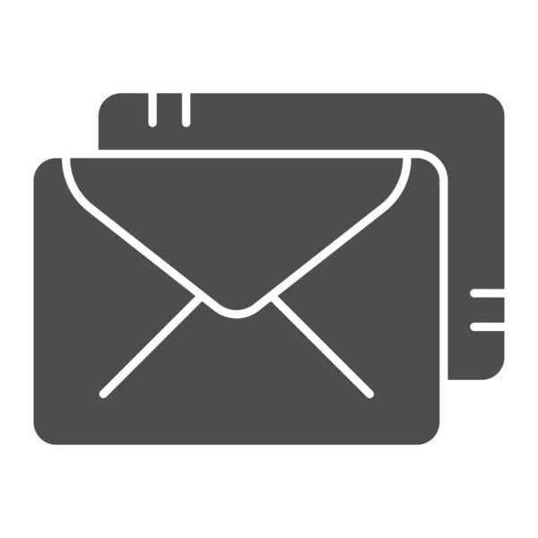 Umschläge solides Symbol. Mail-Vektor-Illustration isoliert auf weiß. Post-Glyph-Design, entworfen für Web und App. Eps 10. — Stockvektor