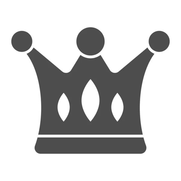 Kroon stevig pictogram. Majestueuze vectorillustratie geïsoleerd op wit. Royalty glyph stijl ontwerp, ontworpen voor web en app. Eps 10. — Stockvector