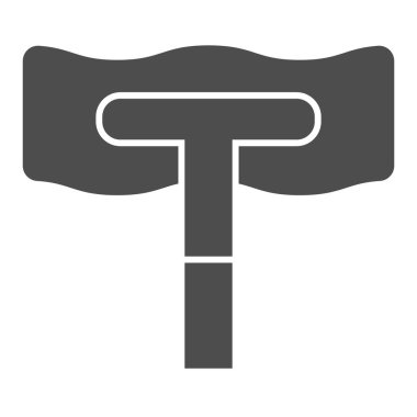 Katı simgeyi sil. Beyaz üzerine izole edilmiş ev vektör illüstrasyonu. Temizleme kabartma tasarımı, web ve uygulama için tasarlanmış. Eps 10.