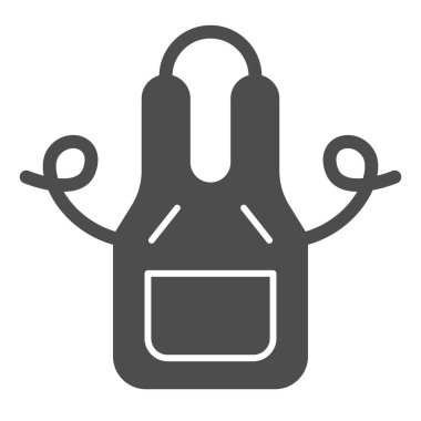 Mutfak önlüğü katı bir ikon. Beyaz üzerine izole edilmiş vektör illüstrasyonunu kullan. Giyim tarzı tasarım, web ve uygulama için tasarlandı. Eps 10.