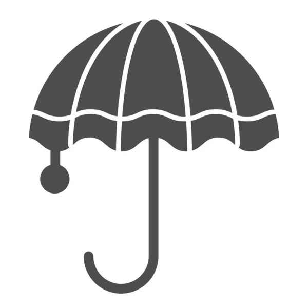 Regenschirm solide Ikone. Meteorologie Vektor Illustration isoliert auf weiß. Regenschutz-Glyphen-Design, entworfen für Web und App. Eps 10. — Stockvektor