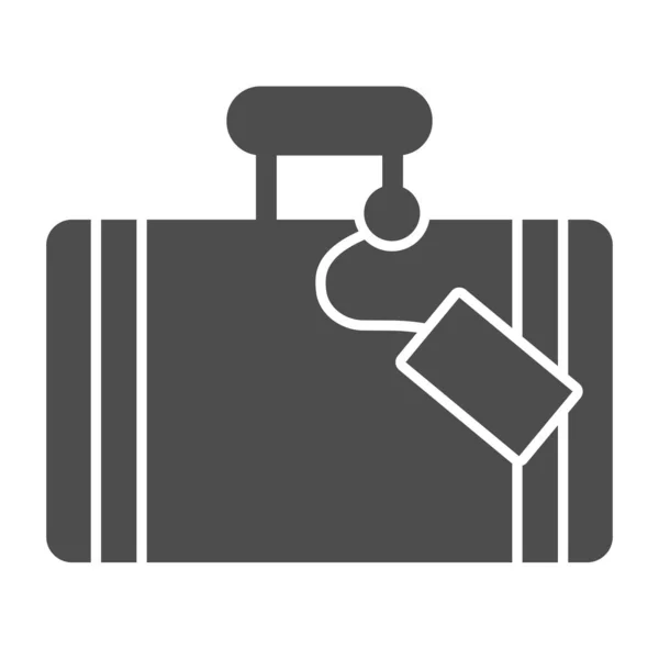 Icono sólido de equipaje. Ilustración vectorial de equipaje aislada en blanco. Diseño de estilo glifo de maleta, diseñado para web y aplicación. Eps 10 . — Archivo Imágenes Vectoriales