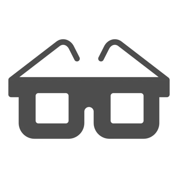Glazen massief icoon. Bril vector illustratie geïsoleerd op wit. Brillen glyph stijl ontwerp, ontworpen voor web en app. Eps 10. — Stockvector