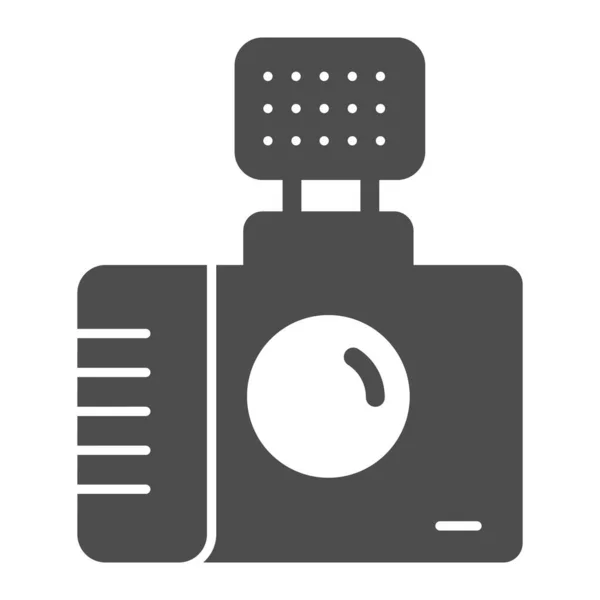 Fotokamera solides Symbol. Fotografie Vektor Illustration isoliert auf weiß. Shutter Glyph-Design, entworfen für Web und App. Eps 10. — Stockvektor