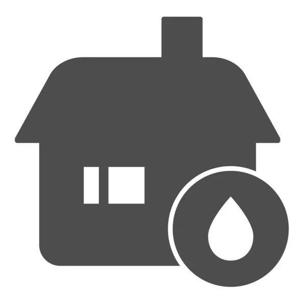 Дом очищает твердый значок. Домашняя векторная иллюстрация изолирована на белом. Бытовой глиф acstyle дизайн, предназначенный для веб и приложения. Eps 10 . — стоковый вектор