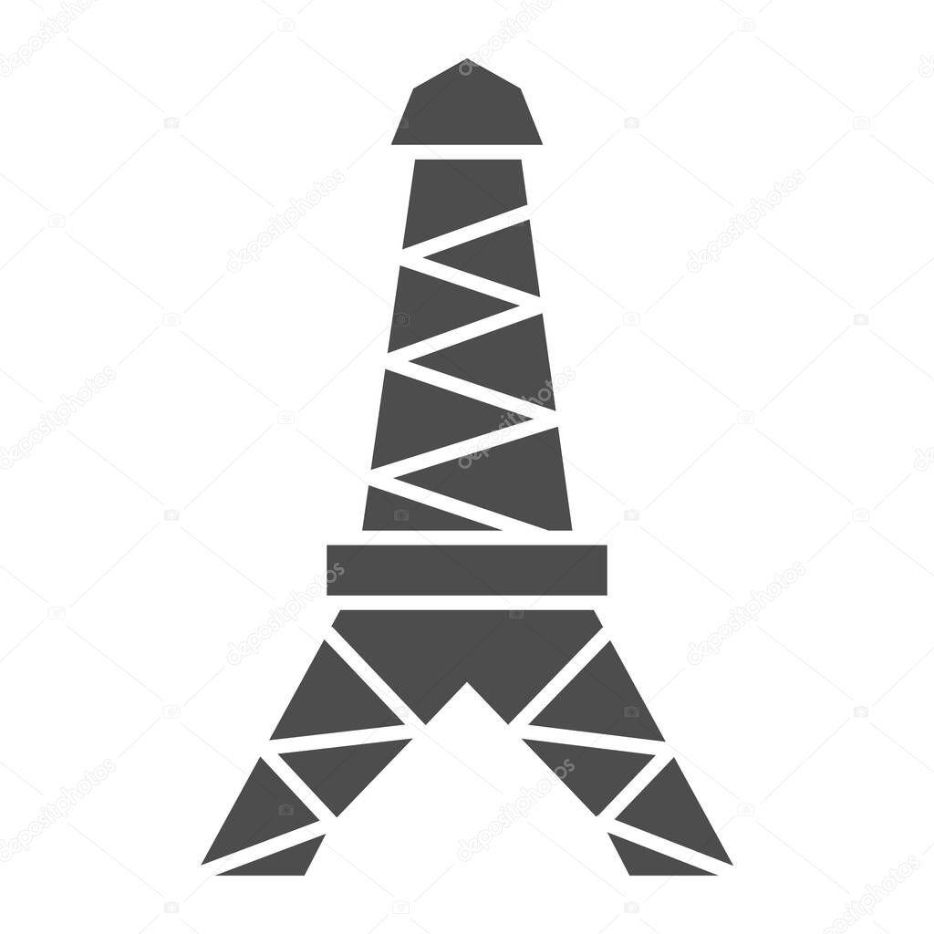 Eiffel tower solid icon. Paris vector illustration isolated on white. French architecture glyph style design, designed for web and app. Eps 10.