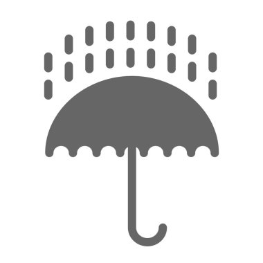 Dağıtım paketi simgesi, teslimat sembolü, beyaz arkaplanda şemsiye ambalaj vektör işareti imzalayın, mobil konsept ve web tasarımı için kuru simgeyi kabartma biçiminde tutun. Vektör grafikleri.