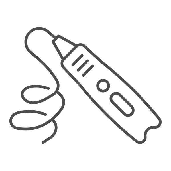3d caneta ícone de linha fina. 3d desenho ilustração vetorial isolado em branco. Design de dispositivo 3D design estilo esboço, projetado para web e app. Eps 10 . —  Vetores de Stock