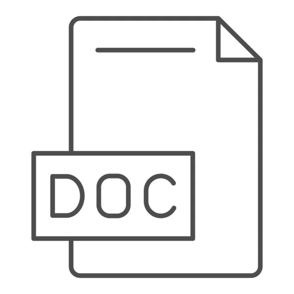 Archivo icono de línea delgada. Ilustración vectorial de página de papel aislado en blanco. Diseño de estilo de esquema de documento, diseñado para web y aplicación. Eps 10 . — Vector de stock