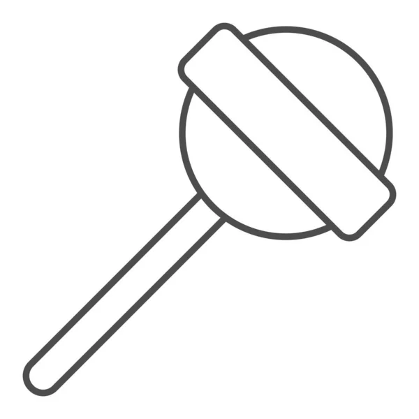棒棒糖贴在细线图标上.甜食向量图以白色隔开.糖果棒轮廓设计,专为网页和应用设计.Eps 10. — 图库矢量图片