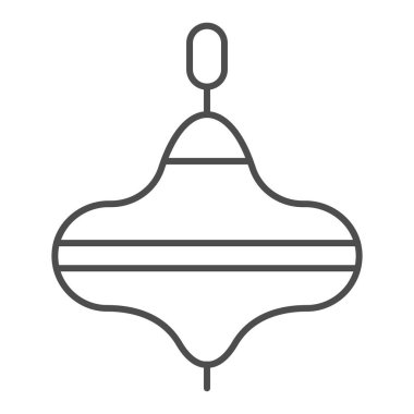 Yula ince çizgi ikonu. Oyuncak vektör çizimi beyaza izole edilmiş. Dönüşümlü oyuncak tasarımı, web ve uygulama için tasarlanmış. Eps 10.