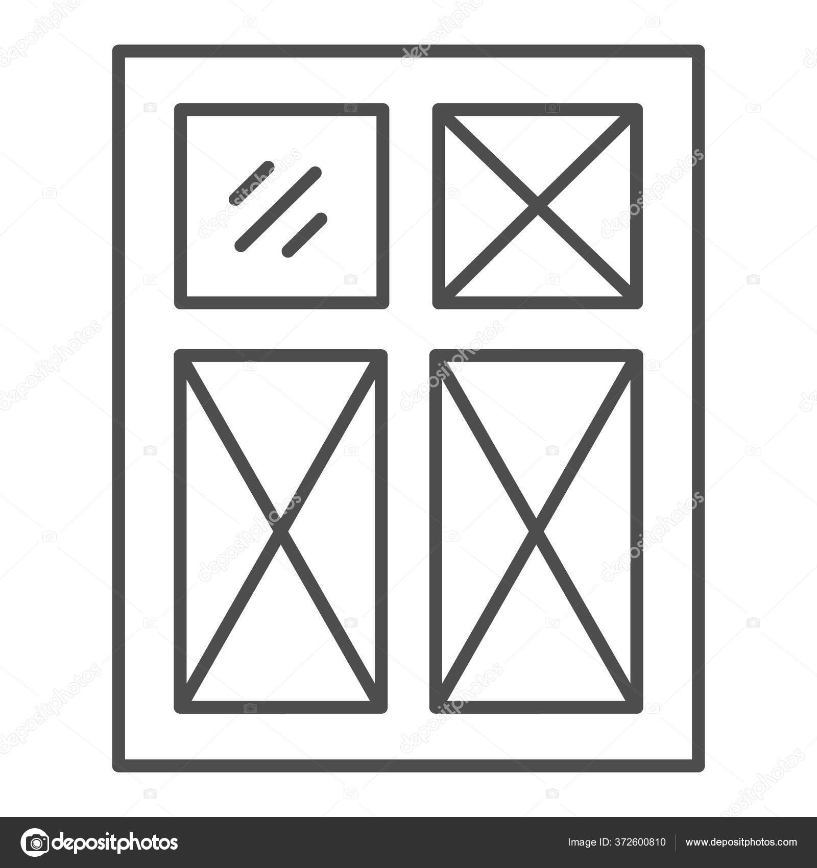 Ikon Jendela Tipis Gambar Vektor Bingkai Diisolasi Dengan Warna Putih Desain Gaya Kaca Dirancang Untuk Web Dan Aplikasi Eps 10 Stok Vektor C Sabustock 372600810