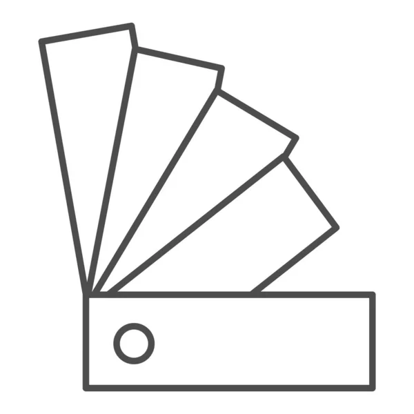 Guide des couleurs icône de ligne mince. Illustration vectorielle de palette isolée sur blanc. Conception de style de contour Swatch, conçu pour le web et l'application. Eps 10 . — Image vectorielle