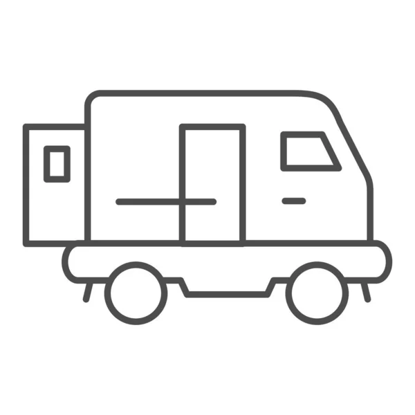 Minibus-Ikone. Transport-Vektor-Illustration isoliert auf weiß. Auto outline style design, entworfen für web und app. Eps 10. — Stockvektor