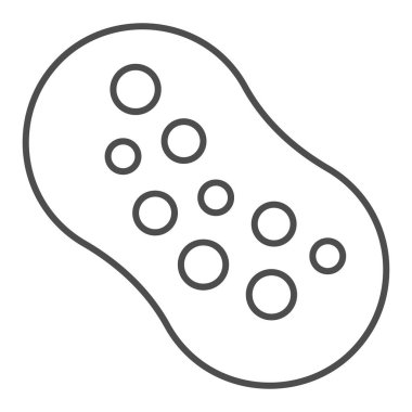 Sünger gibi ince çizgi ikonu. Beyaz üzerine izole edilmiş ev vektör illüstrasyonu. Temiz tasarım, web ve uygulama için tasarlanmış. Eps 10.