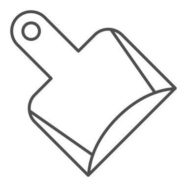 İnce çizgi ikonunu kepçe. Beyaz üzerine izole edilmiş ev vektör illüstrasyonu. Kedi küreği tasarımı, web ve uygulama için tasarlanmış. Eps 10.