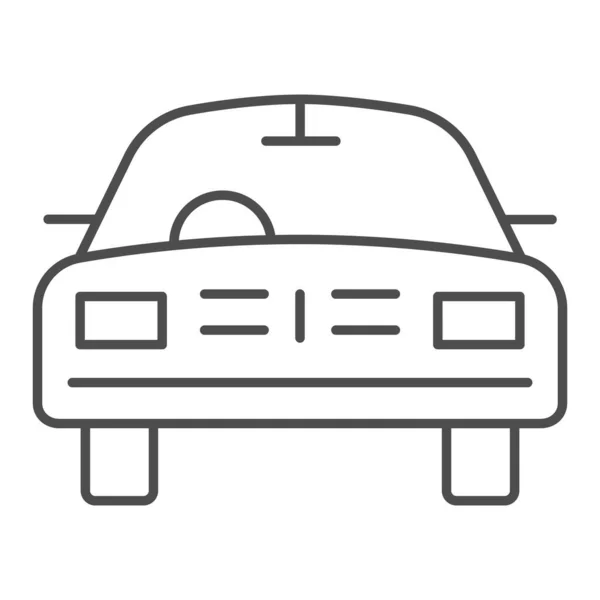 Auto tenká čára ikona, dopravní symbol, osobní automobilový vektor znamení na bílém pozadí, auto ikona ve stylu osnovy pro mobilní koncept a web design. Vektorová grafika. — Stockový vektor