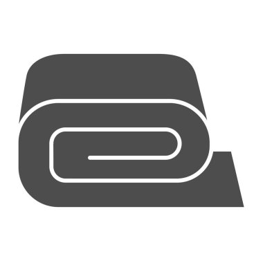 Havlu sert simgesi. Banyo vektör çizimi beyaza izole edildi. Rack kabartma tasarımı, web ve uygulama için tasarlandı. Eps 10.