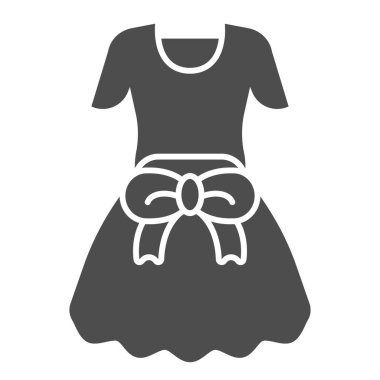 Yay gibi sert bir simgeyle giyin. Kızlar giysi vektör illüstrasyonunu beyaza izole etti. Kadın giyim kabartma tasarımı, web ve uygulama için tasarlanmış. Eps 10.