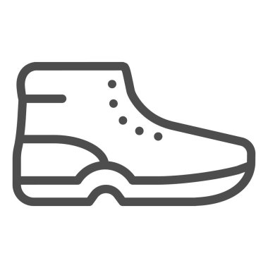 Çizme çizmesi simgesi. Spor ayakkabıları vektör çizimi beyaza izole edildi. Dağ ayakkabısı tasarımı, web ve uygulama için tasarlanmış. Eps 10.