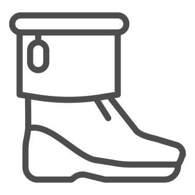 Kışlık çizme çizmesi ikonu. Kadın çizme vektör çizimi beyaza izole edilmiş. Kadın ayakkabıları tasarımı, web ve uygulama için tasarlanmış. Eps 10.