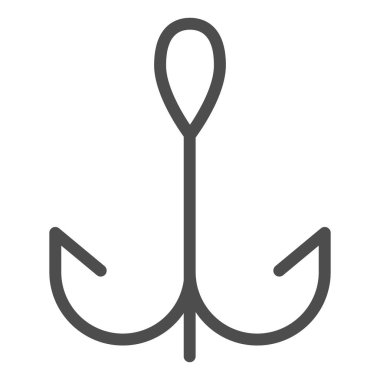 Kanca hattı simgesi. Yem vektör çizimi beyaza izole edildi. Web ve uygulama için tasarlanmış tasarım tasarımı ele al. Eps 10.