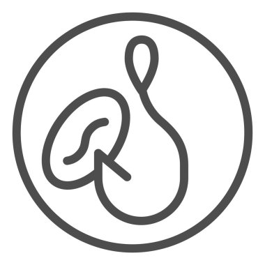 Balık yemi ipi ikonu. Kancadaki yem beyaz üzerine izole edilmiş. Fishhook tasarımı, web ve uygulama için tasarlandı. Eps 10.