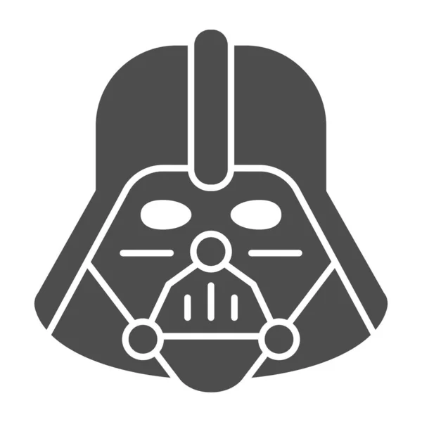 Darth Vader icono sólido. Ilustración vectorial de Star Wars aislada en blanco. Diseño de estilo glifo de carácter espacial, diseñado para web y aplicación. Eps 10 . — Archivo Imágenes Vectoriales