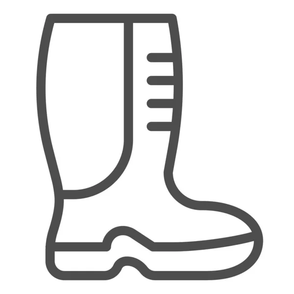 Icône de ligne de bottes hautes. Chaussures illustration vectorielle isolée sur blanc. Conception de style de contour de chaussures, conçu pour le web et l'application. Eps 10 . — Image vectorielle