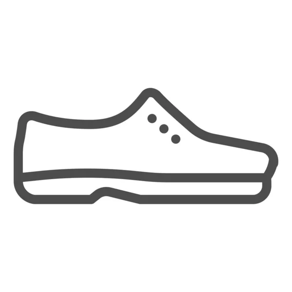 Férfi cipő vonal ikon. Férfi cipő vektor illusztráció elszigetelt fehér. Formális lábbeli vázlat stílusú design, web és app. 10. rész. — Stock Vector