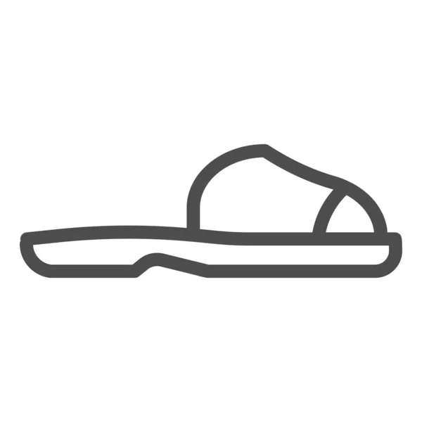 Chanclas icono de línea. Zapatos de verano ilustración vectorial aislado en blanco. Diseño de estilo de contorno de calzado de playa, diseñado para web y aplicación. Eps 10 . — Archivo Imágenes Vectoriales