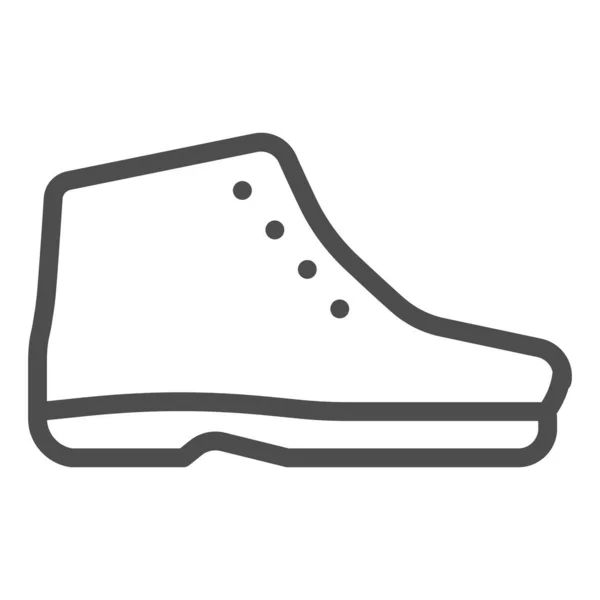 Autamn boots line icon. Cold season boots vector illustration isolated on white. Footwear outline style design, designed for web and app. Eps 10. — Stock Vector