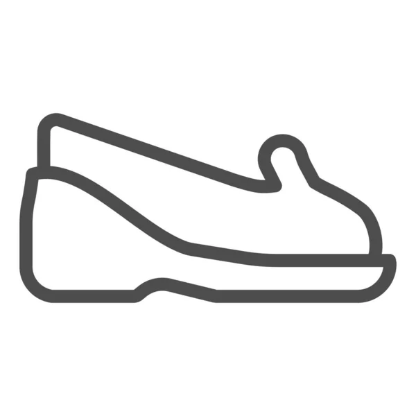 Mocassins line icon. Shoes vector illustration isolated on white. Footwear outline style design, designed for web and app. Eps 10. — Stock Vector