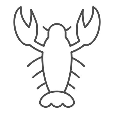 Kerevit ince çizgi ikonu. Kerevit vektör çizimi beyaza izole edildi. Deniz ürünleri tasarımı, web ve uygulama için tasarlanmış. Eps 10.