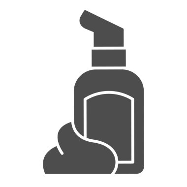 Tıraş köpüğü simgesi. Beyaz üzerine izole edilmiş traş vektörü çizimi için köpük. Cilt bakım kabartma tasarımı, web ve uygulama için tasarlanmış. Eps 10.