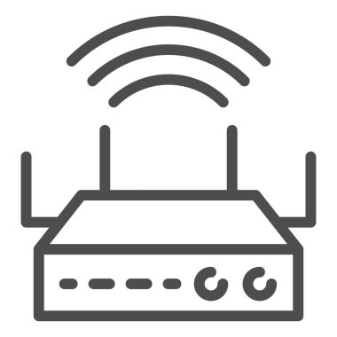 Kablosuz yönlendirici simgesi. Kablosuz bağlantı vektör çizimi beyaza izole edildi. İnternet tasarımı, web ve uygulama için tasarlanmış. Eps 10.