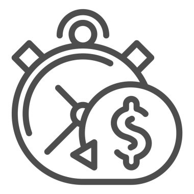 Ödeme zamanı ikonu. Alarm saat vektör çizimi beyaza izole edildi. Zaman çizelgesine göre ödeme yapın, web ve uygulama için tasarlandı. Eps 10.